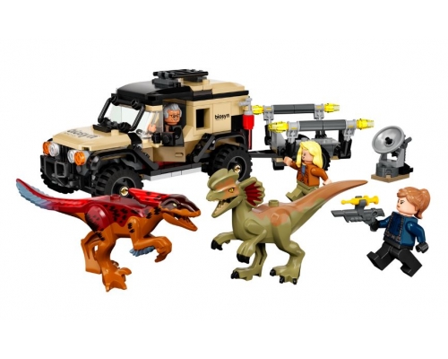 Lego Transporte del Pyrorraptor y el Dilofosaurio